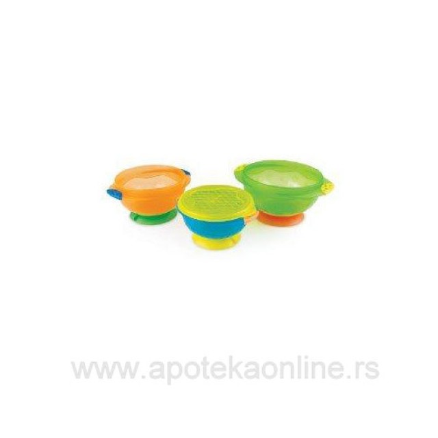 MUNCHKIN VAKUUMSKE ČINIJICE- 3 KOMADA - Online Apoteka MUNCHKIN VAKUUMSKE ČINIJICE- 3 KOMADA